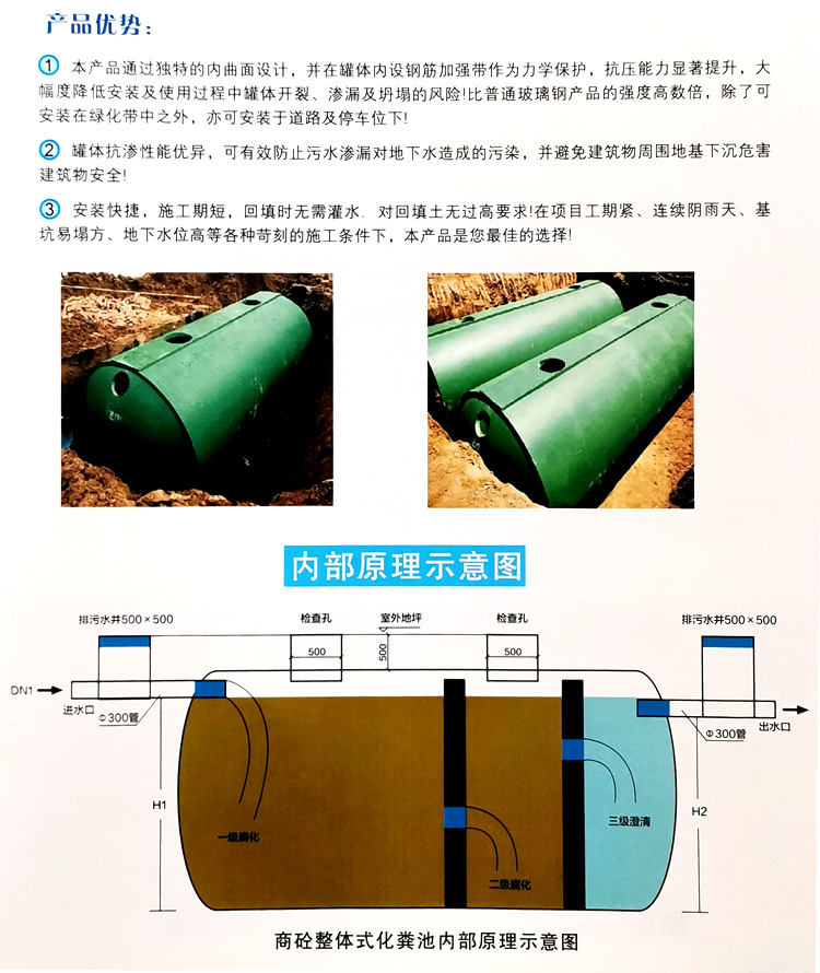 罗湖玻璃钢化粪池